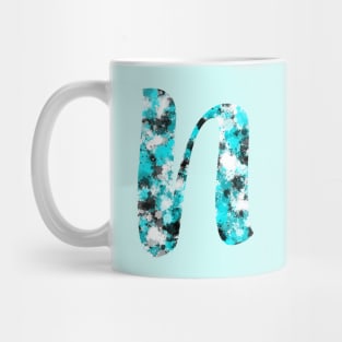 Paint Splash Letter N Mug